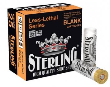Brokový náboj Sterling 12/70 Blank Less-Lethal, akustický