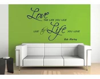 Samolepky na zeď - Citát - Bob Marley - S (60 x 38 cm)