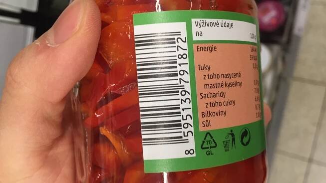 Podrobné informace o potravině Paprika červená řezaná v nálevu