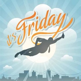 Download - Happy Friday, vector Eps10 illustration. — Illustration