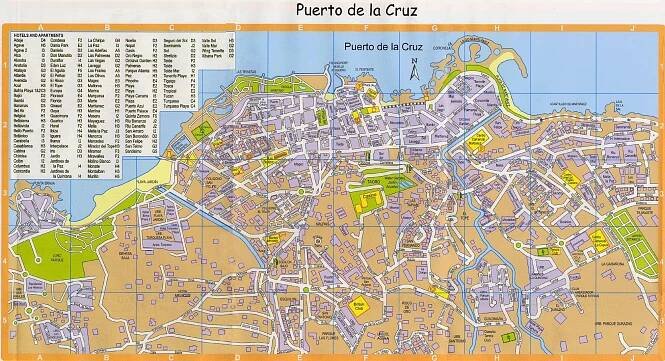 Mapa Tenerife🗺️ Kde je na mapě? [PDF] Turistická