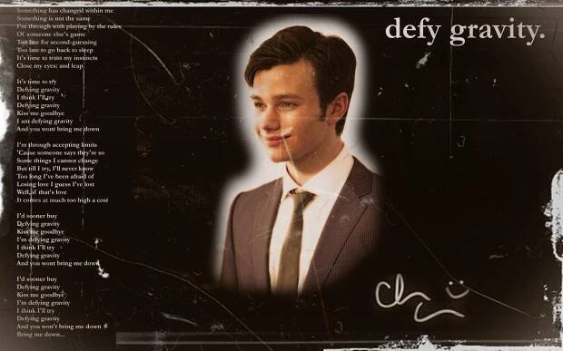 Chris Colfer "Defying Gravity" in Refined Suit Wallpaper