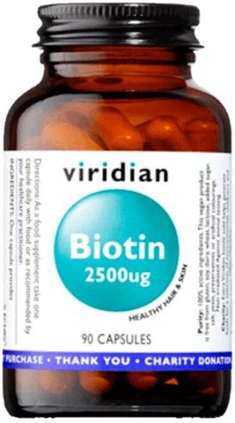 Viridian Biotin 2500ug - 90 kapslí