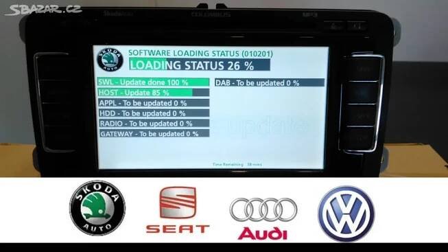Škoda RNS510 FIRMWARE 5238 5274 6276, mapy V17