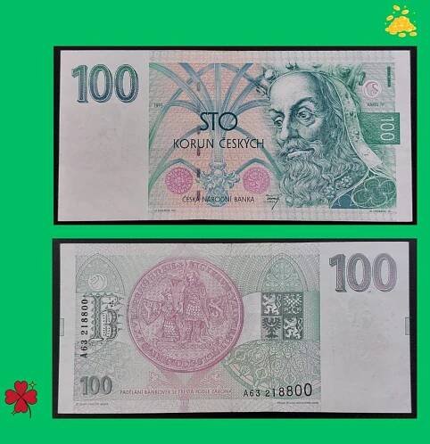 100 Kč, rok 1993, série A63 (!!), Neperf., Stav krásná 1++, Vzácná !! - Bankovky