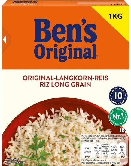 Ben's Original Dlouhozrnná rýže (10 minut), 1 kg