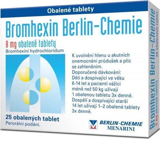 BROMHEXIN BERLIN-CHEMIE POR 8MG TBL OBD 25