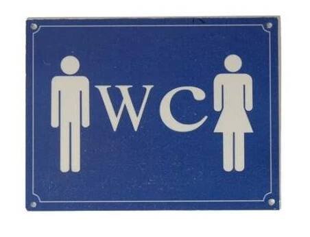 Plechová cedule WC