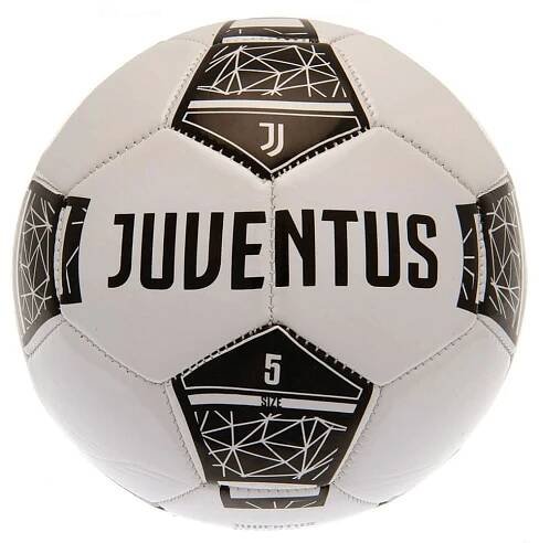 Fotbalový míč Juventus Turín FC, bílo-stříbrný, vel 5