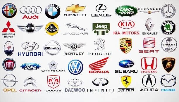 kolekce log značky automobilů - fiat - stock snímky, obrázky a fotky