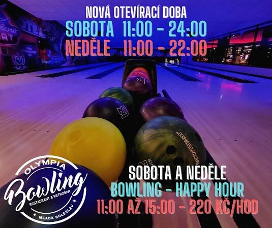 BOWLING HAPPY HOUR - 26. února 2022, 11:00 @ Olympia Bowling Mladá Boleslav, Mladá Boleslav