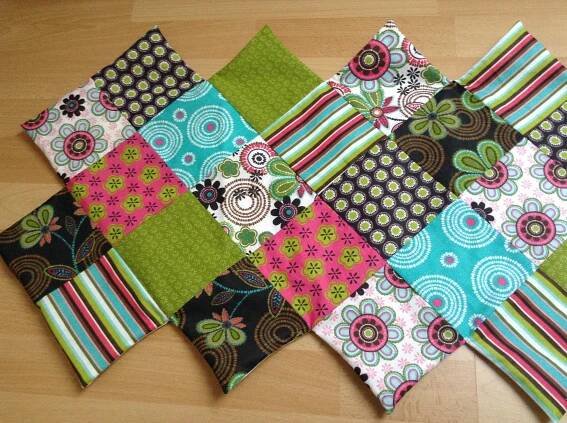 DIY Patchwork Tischläufer - fertig gewendet, bereit zum Bügeln