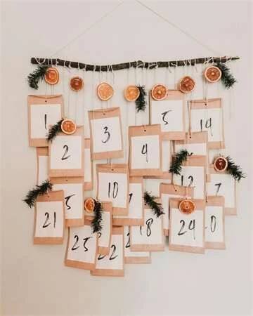 Adventní kalendář Pinterest
