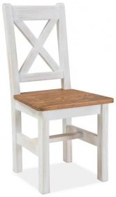 SIGNAL Jídelní židle - POPRAD, medová borovice/bílá borovice