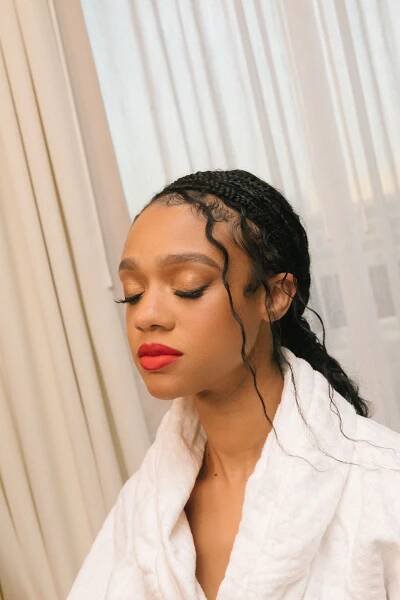 Tiffany Boone gets ready for the lion king mufasa premiere