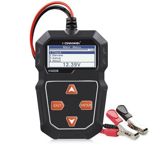 KONNWEI KW208 Car Battery Tester 12V 100 to 2000CCA  Cranking Charging Circut Tester Battery Analyzer  12 Volts Battery Tools