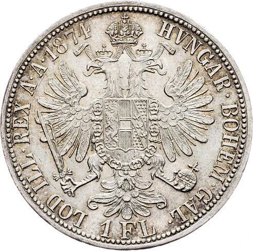 56. František Josef I., 1 Zlatník 1874 bz - Vzácný ! - Numismatika