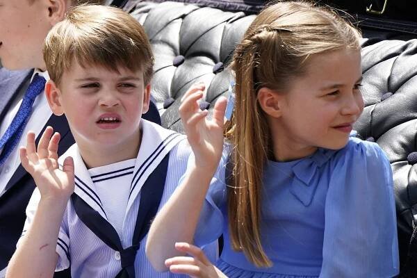 Princess Charlotte Stopped Prince Louis from Waving at Trooping the Colour 2022—See Video
