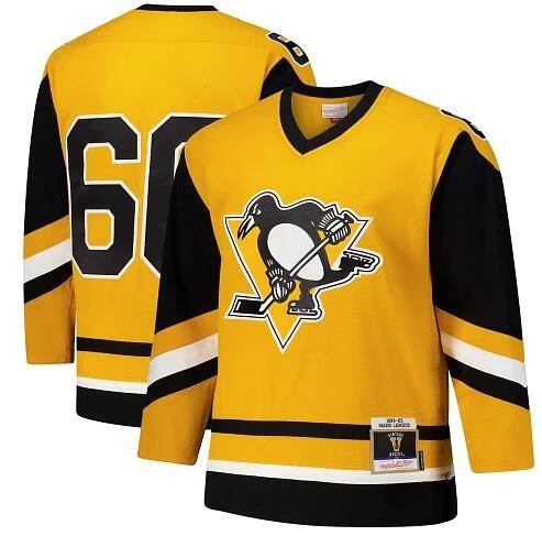 Men's Pittsburgh Penguins Mario Lemieux Gold 1984-85 Power Play Jersey
