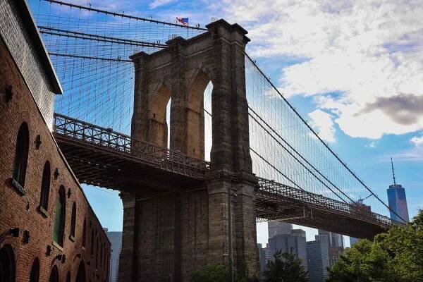 A view of the BK bridge from the brooklyn side