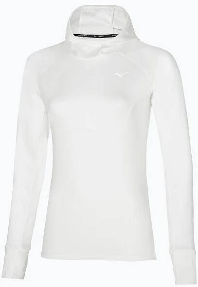 Dámská běžecká mikina Mizuno Warmalite Hooded LS white