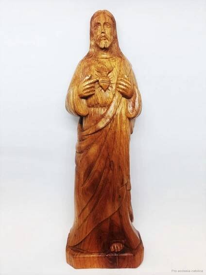 Ježíš Kristus - Srdce - dřevěná soška 25 cm