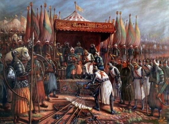 Sultán Saladin templáře několikrát porazil a nakonec získal i Jeruzalém.