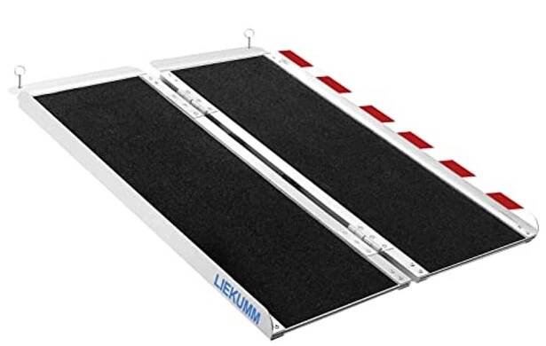 RAMPA PRO INVALIDNÍ VOZÍKY HLINÍKOVÁ 91X72 CM 300 KG KOLA SILNÁ
