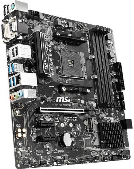 MSI B450M PRO‑VDH MAX – AM4 mATX Motherboard with DDR4 OC, Turbo M.2 & HDMI/DVI/VGA
