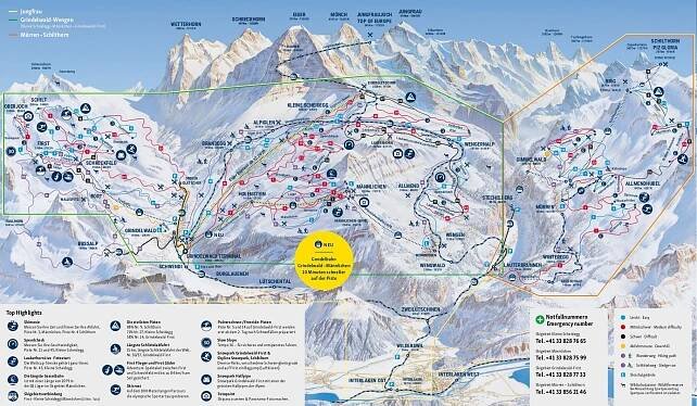 Wengen Průvodce po středisku, mapa lokací & Wengen ubytovaní