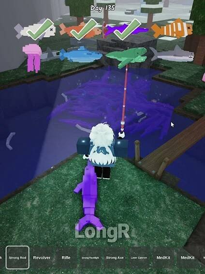 Fishing all Fish #roblox #99nightintheforest #longr