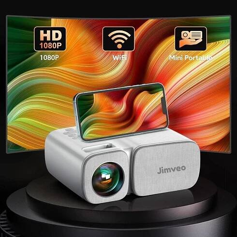 Dataprojektor, WiFi Mini 9000 lumenů, 1080p Full HD,displej LCD. - TV, audio, video