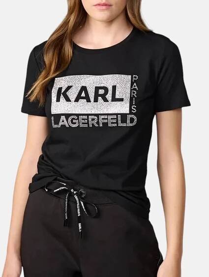 Dámské černé triko Karl Lagerfeld 55840
