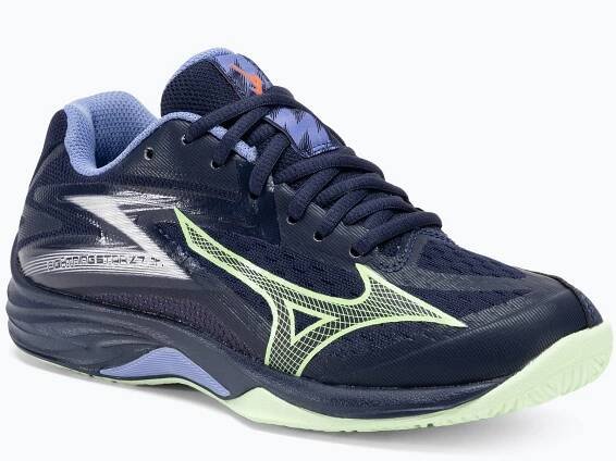 Dětské boty na volejbal Mizuno Lightning Star Z7 Jr eblue/tech green/lolite