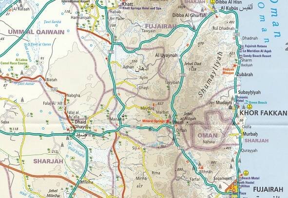 detail UAE & Dubaj 1:470t mapa RKH