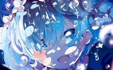 Tapeta Anime modré vlasy a oči Hatsune Miku HD
