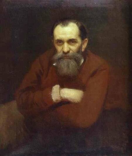 Ivan Nikolajevič Kramskoj: Vasilij Grigorievič Perov. Olej na plátne, 1881.