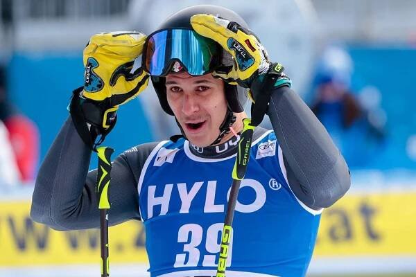 Franzoso Matteo (ITA) alpine ski race 2023 Audi FIS Ski World Cup - Men's Super G, Olympia delle 