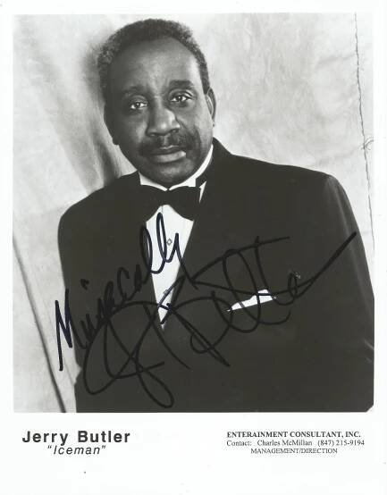 Jerry Butler signed photo
