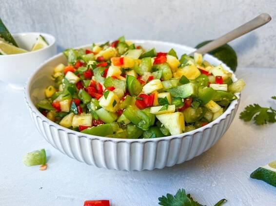 Grilled Pineapple Salsa Verde Dip