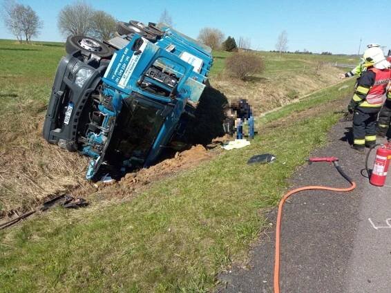 Dopravní nehoda popelářského auta v Rumburku – Horním Jindřichově