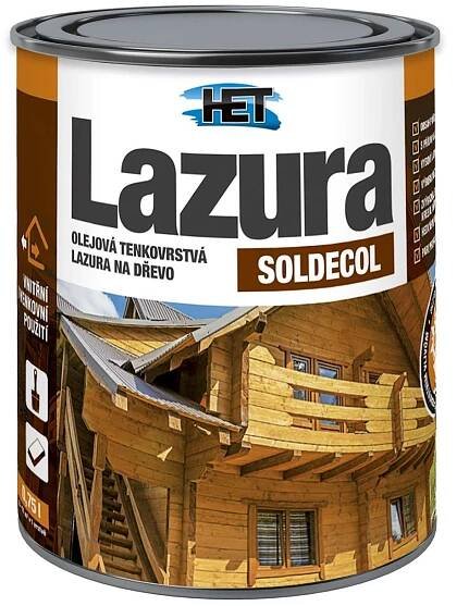 Het Soldecol Lazura * Olejová tenkovrstvá lazura na dřevo. 1