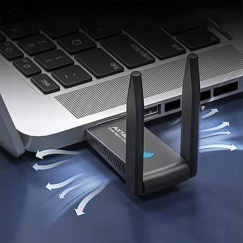 WiFi adaptér USB 3.0 Síťová karta 1800Mbps 2.4/5 GHz pro počítač Anténa Rozhraní USB 3.0