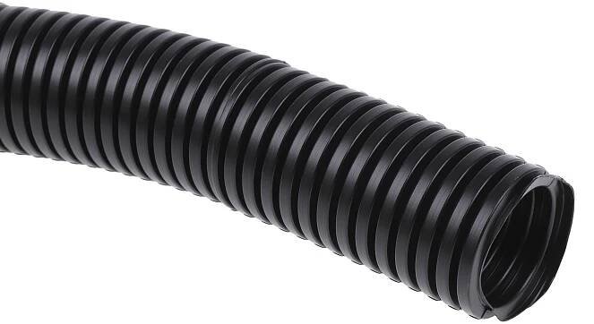 Instalační trubka ohebná Černá 32mm Plast 10m ID 24.3mm, vnější průměr: 32mm