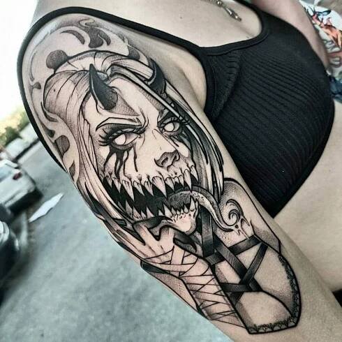 succubus sleeve tattoo 2