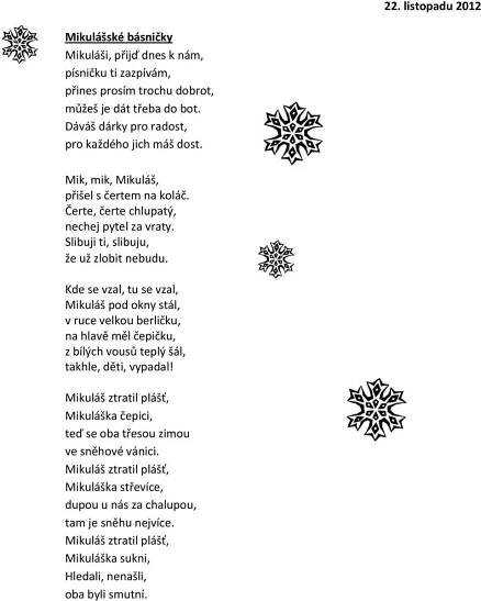 Snowflake Poem for Advent