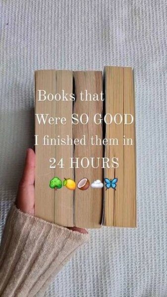 someone is holding up a book that says, books that were so good i finished them in 24 hours