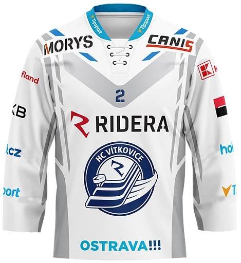 Bílý originální zápasový dres HC Vítkovice Ridera 2024/25