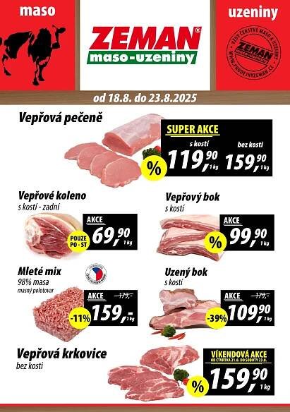 Leták ZEMAN maso - uzeniny leták - strana 1