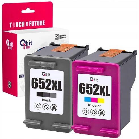 2× Sada inkoustů pro HP 652XL černá + barevná sada ZVĚTŠENÉ XL